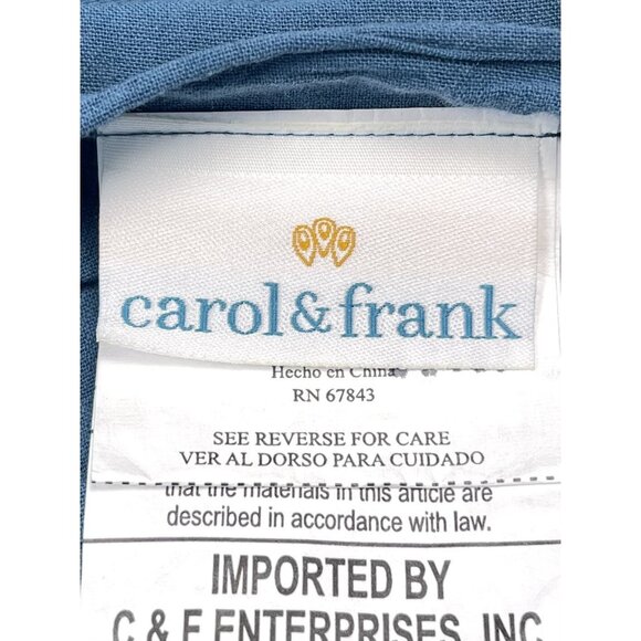 Single (1) CAROL & FRANK 26"x26" Blue Quilted Cotton Euro PILLOW SHAM NWOT NEW - Picture 3 of 5